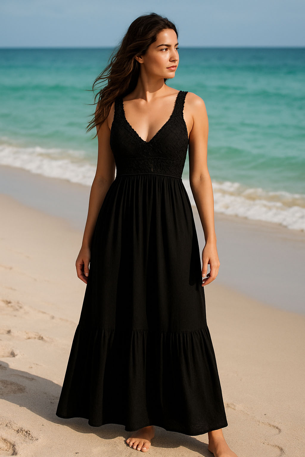 Crochet Bodice Summer Dress